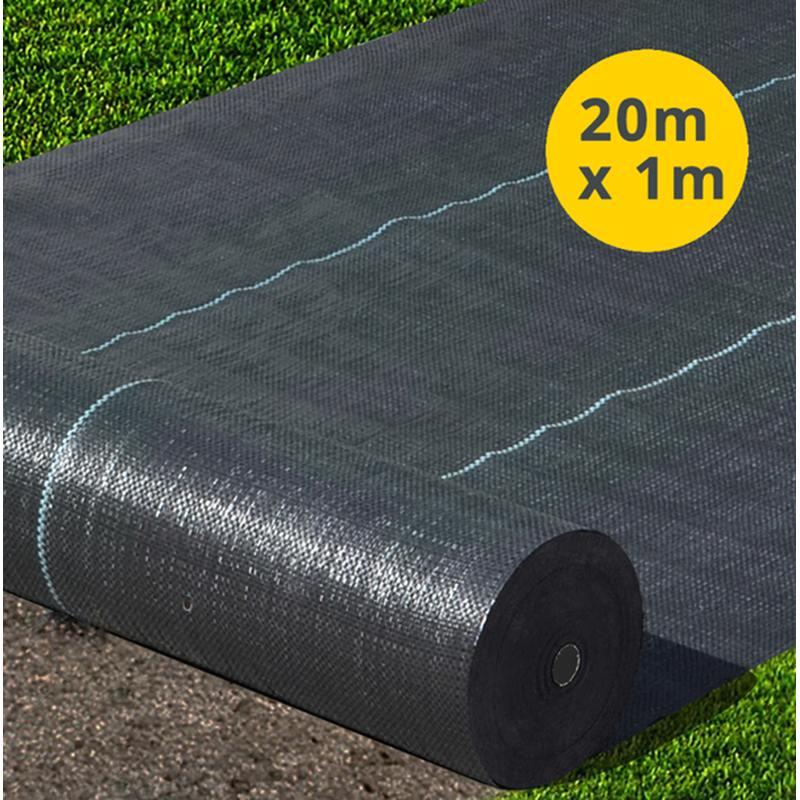 1m X 20m Heavy Duty Garden Weed Control Fabric / Ground Cover Membrane ...