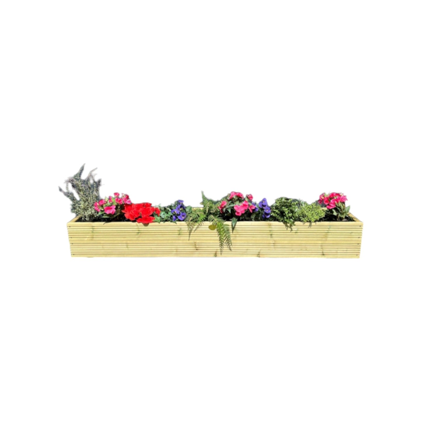 2 Layer Large Wooden Garden Planter - Decking / Smooth / Country Style  2ft - 6ft