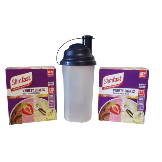 SLIM FAST Verity Packs 2x 10 MEALS/SACHETS 368G (Free Shaker)