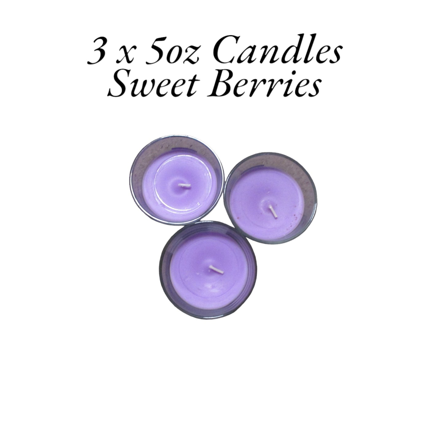 Wickford & Co - 5oz Open Varese Candle - Pack of 3 Candles (Sweet Berries)