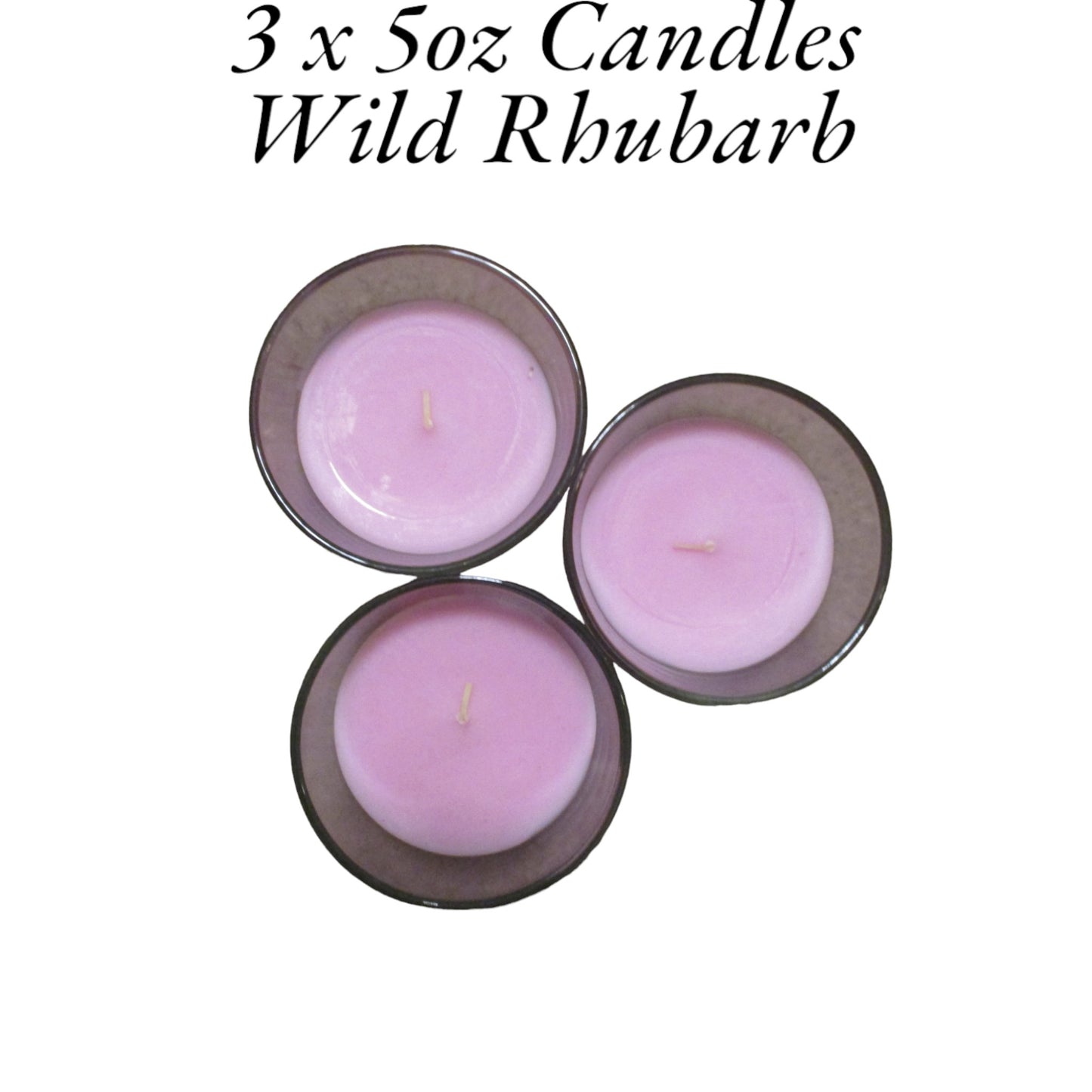 Wickford & Co - 5oz Open Varese Candle - Pack of 3 Candles (Wild Rhubarb)