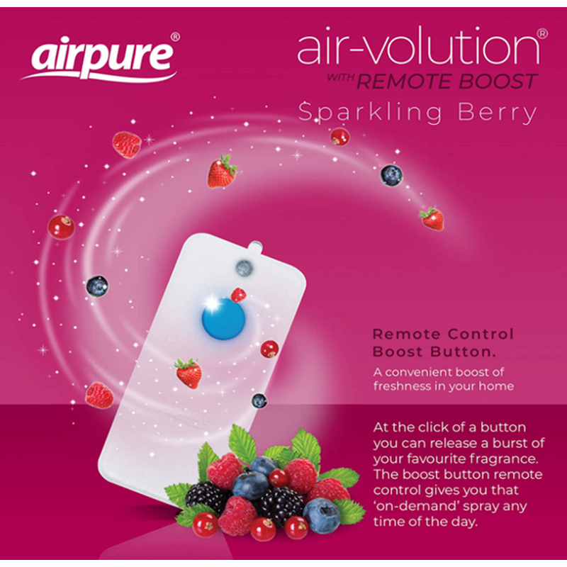 Airpure Air-Volition Automatic Air Freshener with Remote Boost - Sparkling Berry