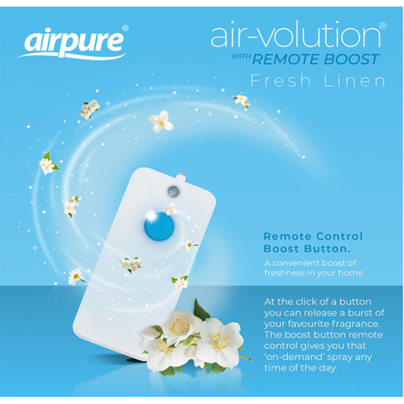 Airpure Air-Volition Automatic Air Freshener with Remote Boost - Fresh Linen Fragrance10