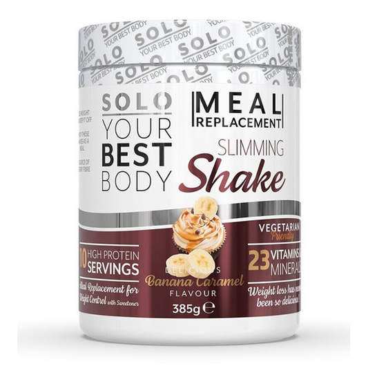 Solo Meal Replacement Slimming Weight Loss Shake 385g - Banana Caramel (Vegetarian)