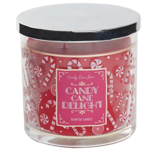 Candy Cane Lane Candles - A choice of 3 Candles in 350g Jars with lid