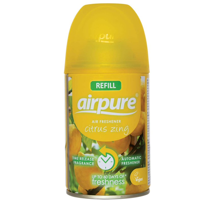 Airpure Air-O-Matic Air Dispenser & 3 x Refill's - Citrus Zing Fragrance