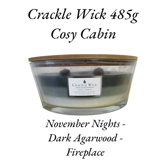 Crackle Wick 485g  Cosy Cabin