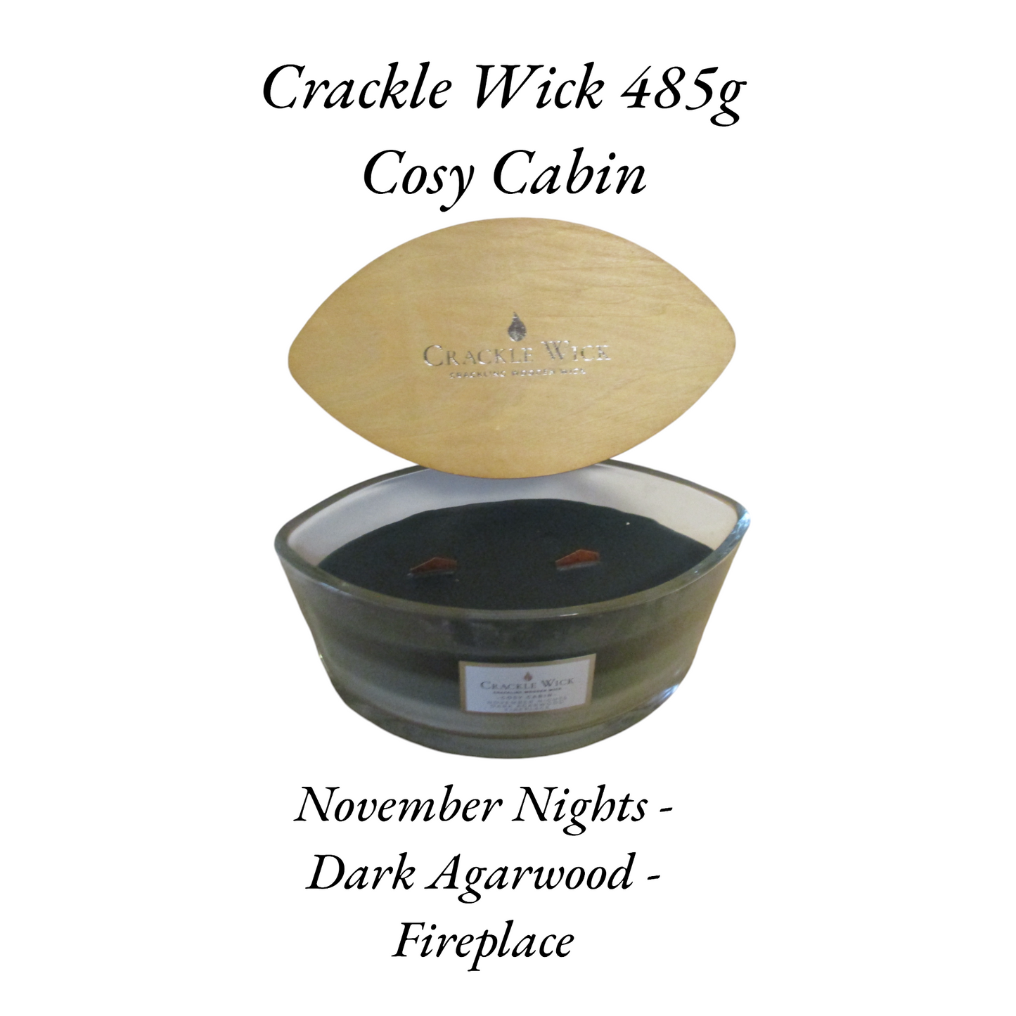 Crackle Wick 485g  Cosy Cabin