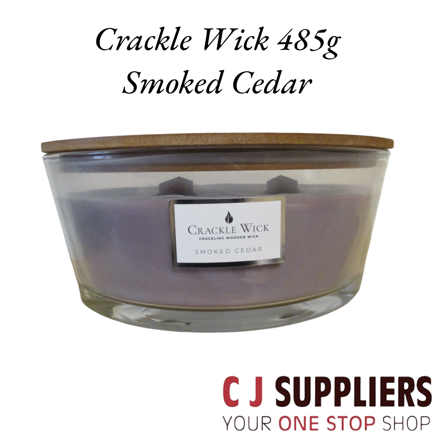 Crackle Wick 485g Smoked Cedar