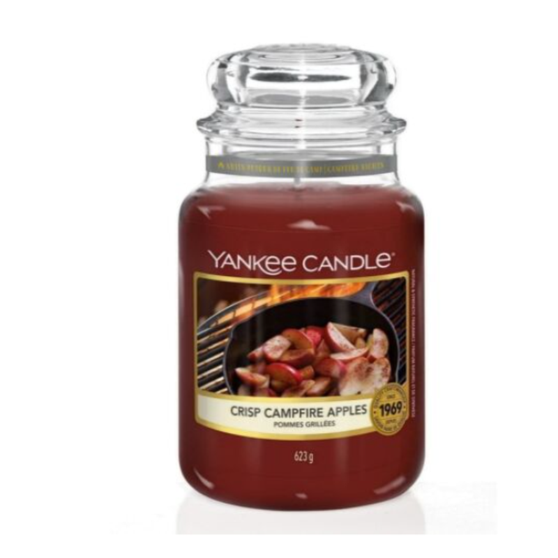 Yankee Candle Scented Large Jar Crisp Campfire Apples Burn Time 150 Hours