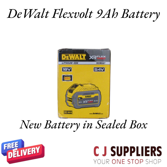 Brand new, in the box sealed DeWalt 9Ah Flexvolt battery (18V - 54V):