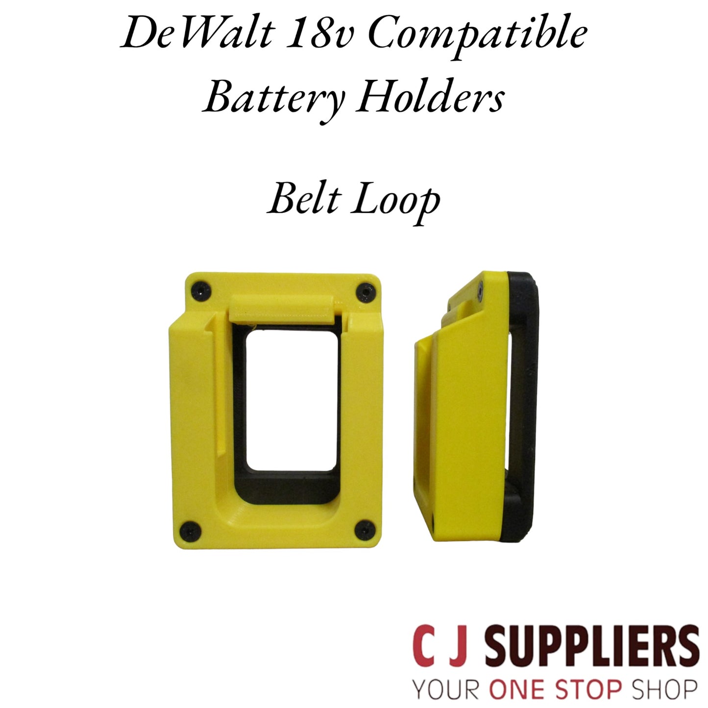 DeWalt 18v - Compatible” Battery - Wall Mount - Belt Loop & Carrying Case