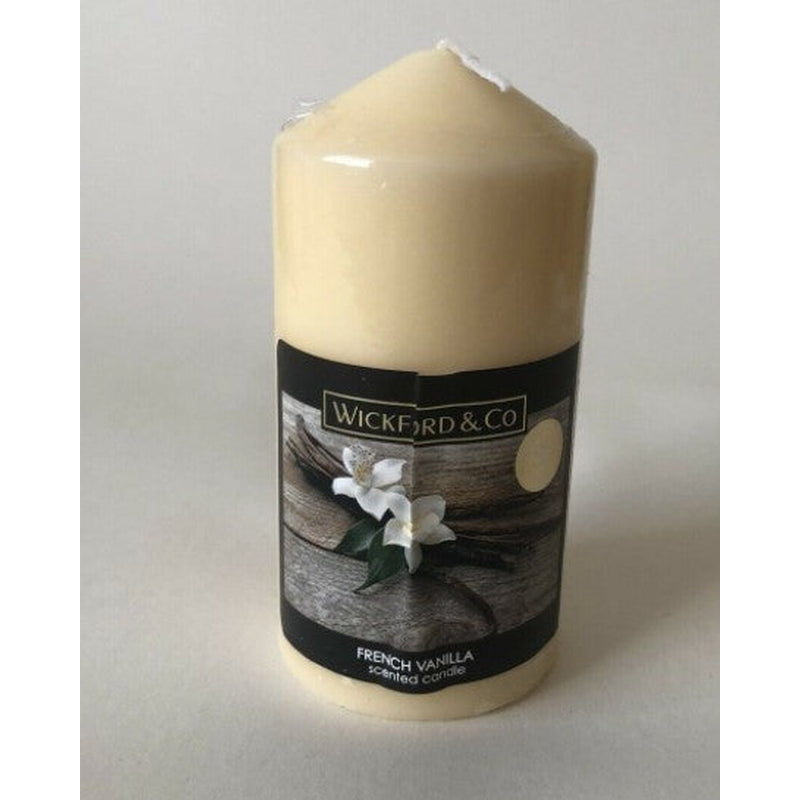 Scented Candle in Pillar Shaped - Pack of 4 Candles (French Vanilla)