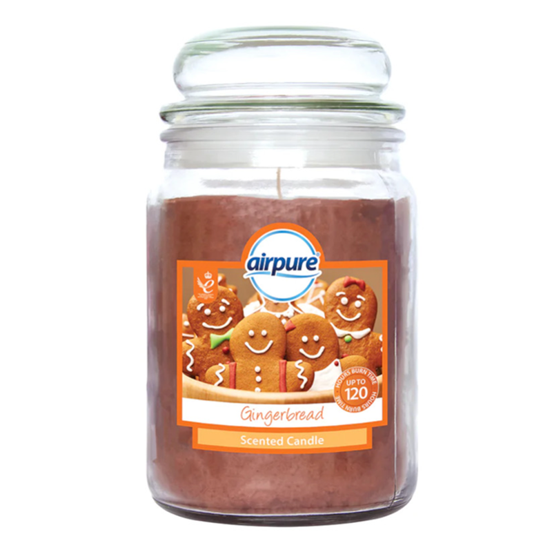 Airpure Candle Gingerbread 510g 120hr Burn Time (Clean Burn Candle)