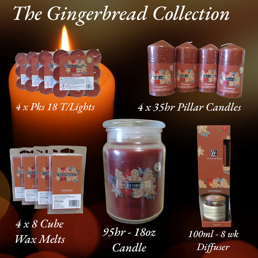 The Gingerbread Collection - 18oz Candle - Wax Melts - T/Lights - Pillar & Diffuser