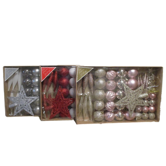 Christmas Tree Decoration Set of 52 Gorgeous Baubles