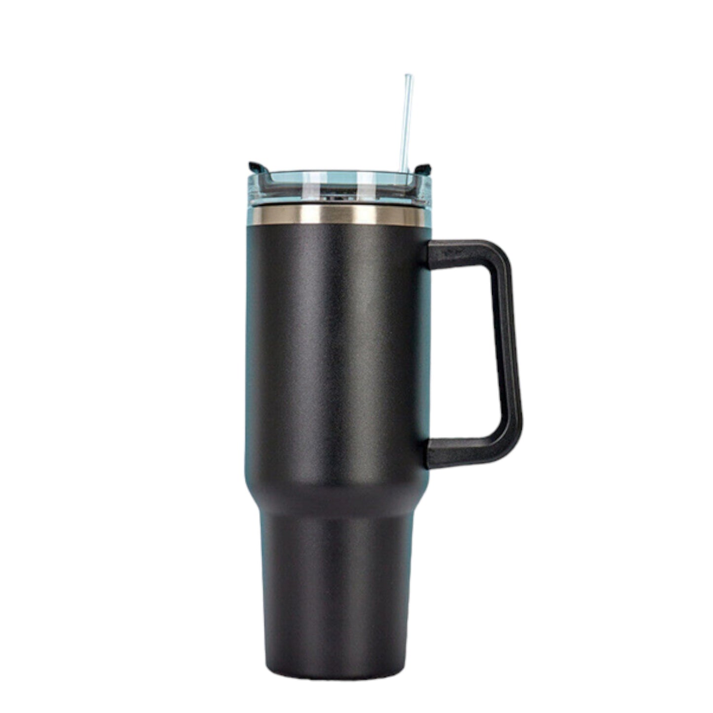 HYDRATE 40oz tumbler with handle stainless steel cups with straw and lid, simple modern coffee insulated (Hot or Cold) travel mug.