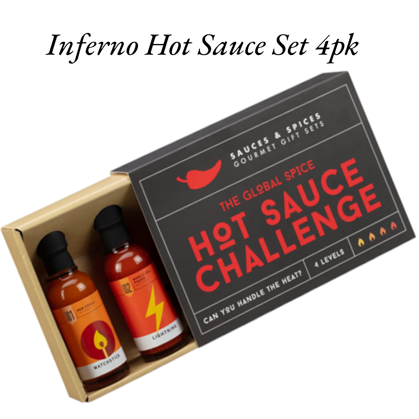 Inferno Hot Sauce Set 4pk