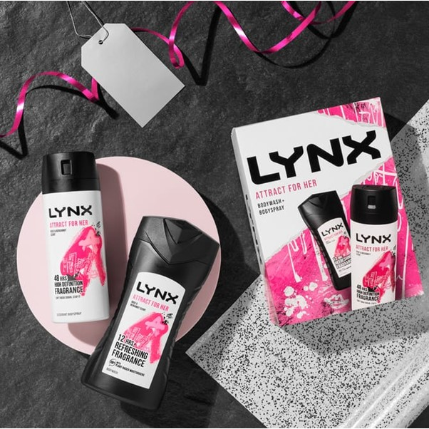 Lynx Body Spray Duo Gift Set - Attract for Her, (RRP £8.00)