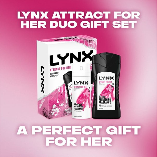 Lynx Body Spray Duo Gift Set - Attract for Her, (RRP £8.00)