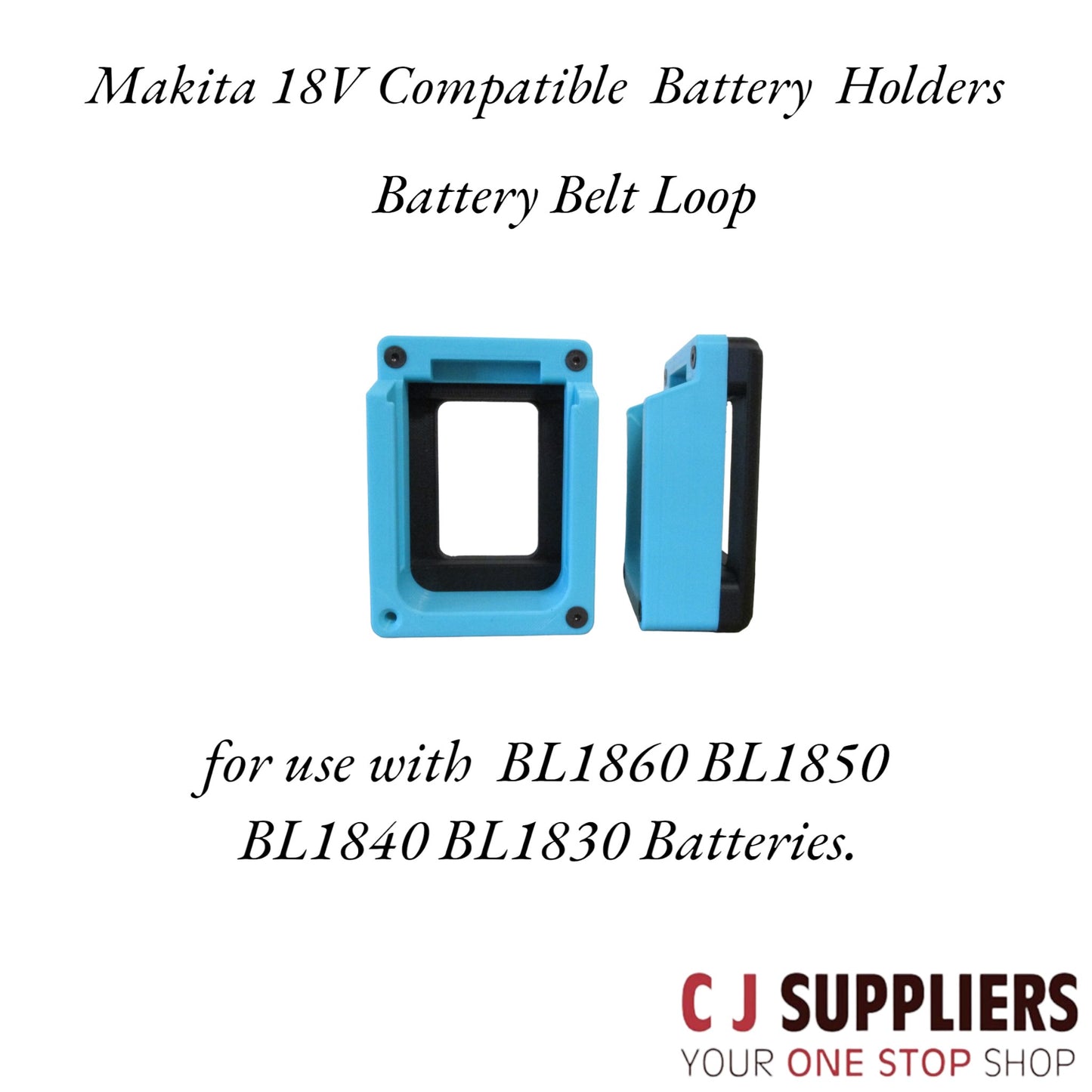 Makita 18V "Compatible” Battery - Wall Mount - Belt Loop & Carrying Case