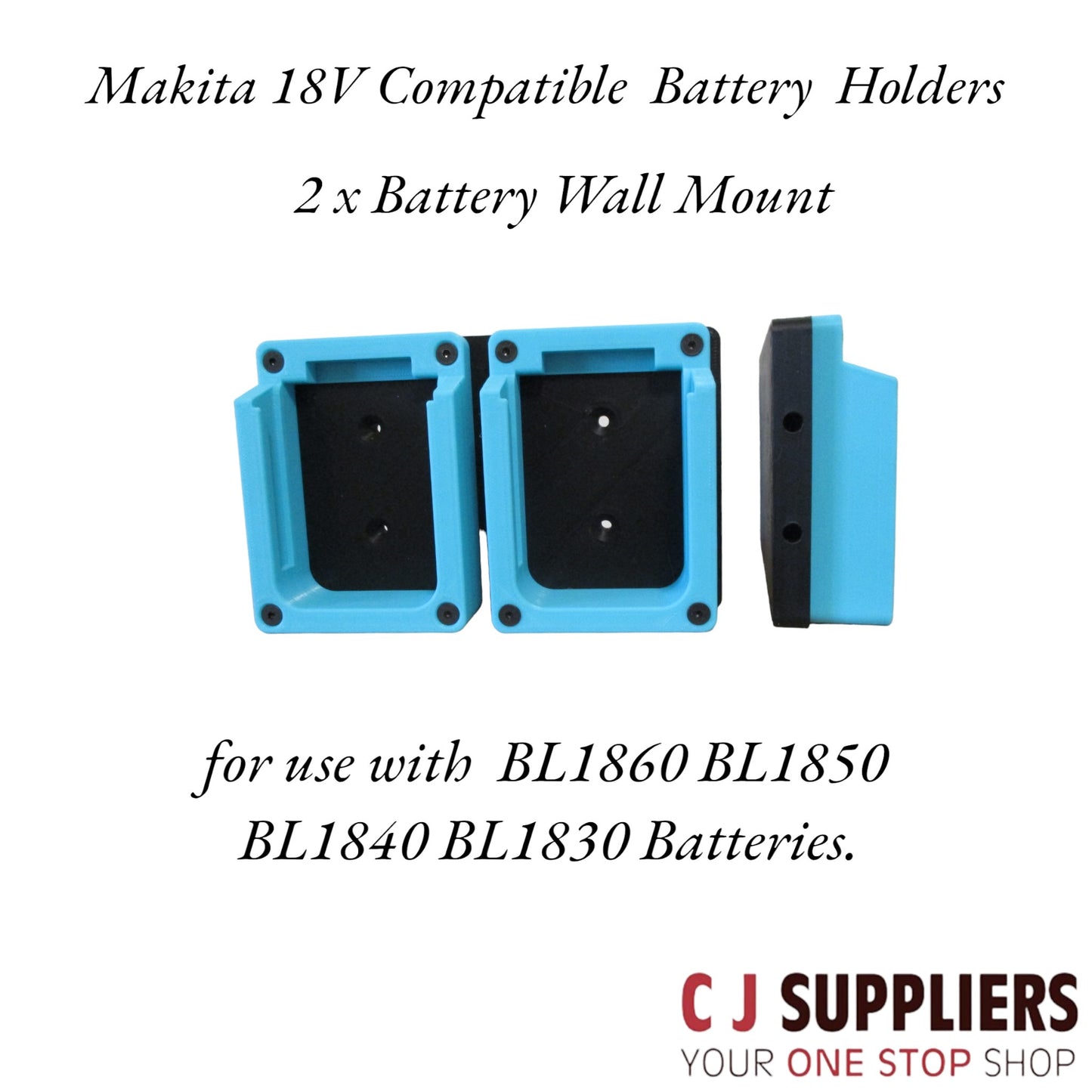 Makita 18V "Compatible” Battery - Wall Mount - Belt Loop & Carrying Case