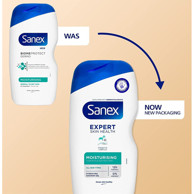 Sanex XL - Expert Moisturising Shower Gel - 2 x 570ml