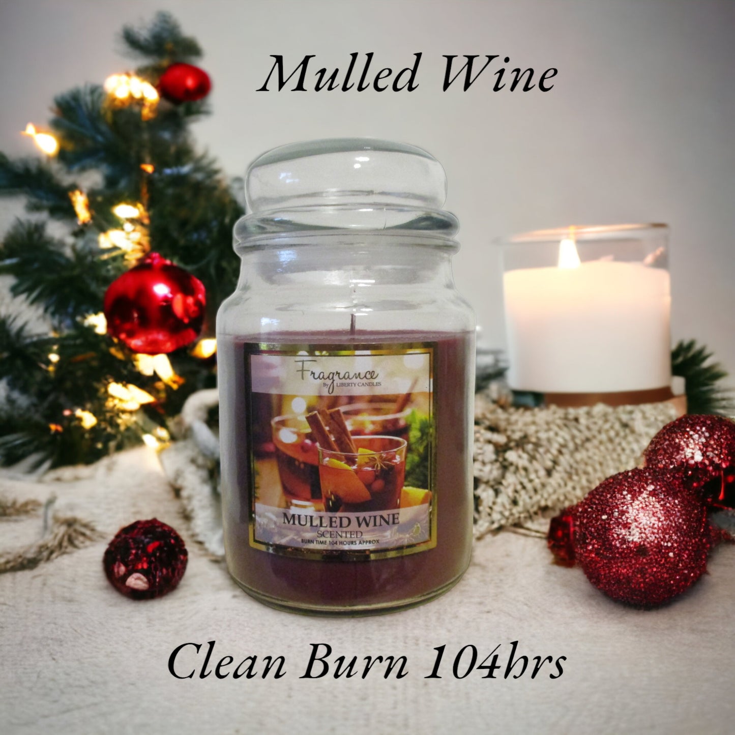 Scented Natural Soy "Festive Candles" Large (18oz - 104hr Burn Time)