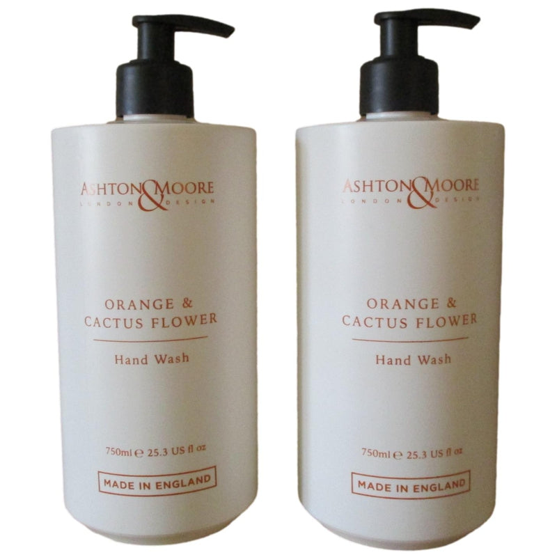 Ashton & Moore London Design - Orange & Cactus Flower - Luxury Hand Wash 2 x 750ml Hand Wash