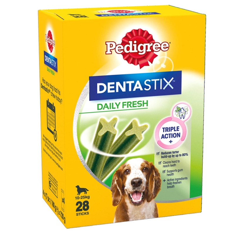 2 X Boxes Of Pedigree Dentastix - Fresh Daily Dental Chews Medium Dog