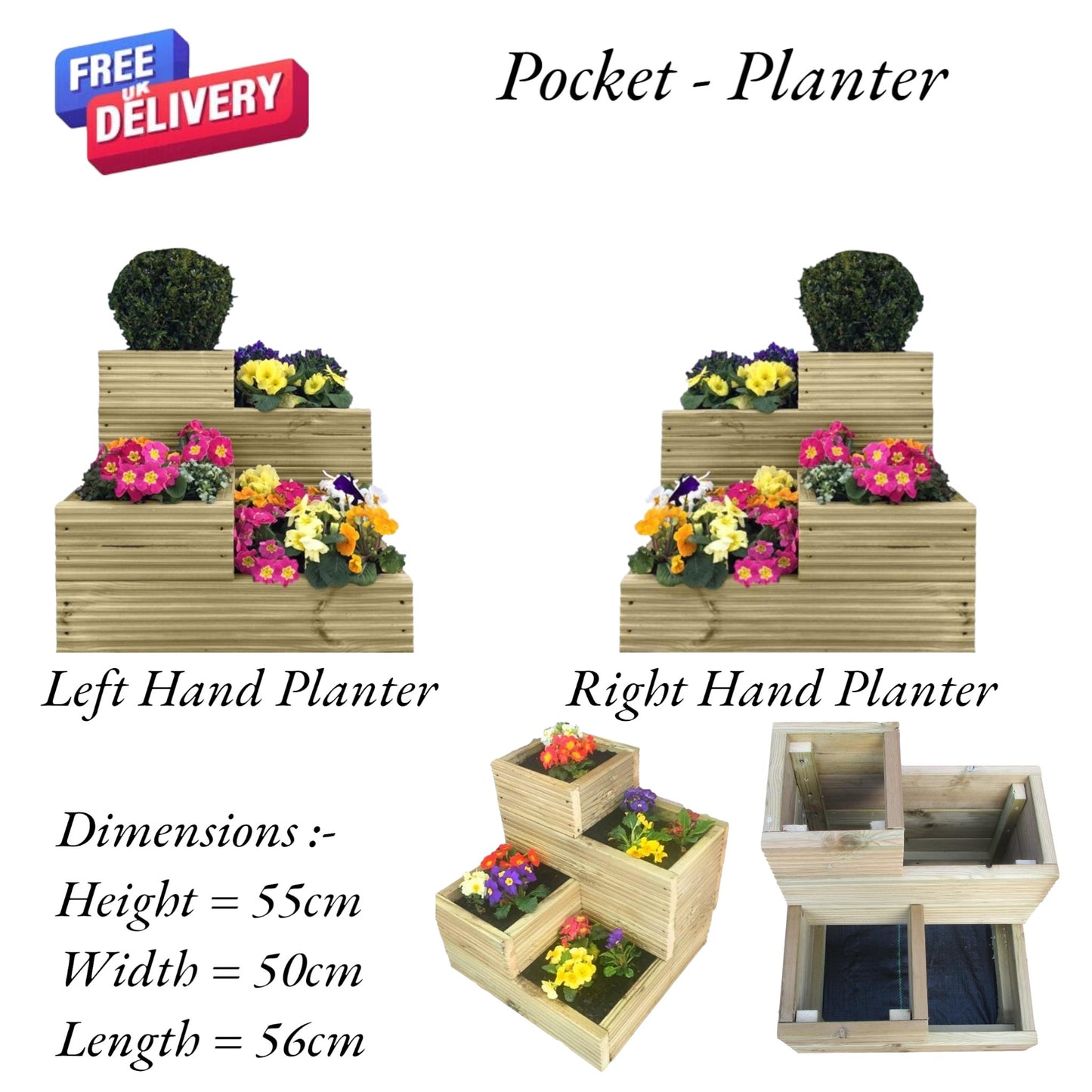 Multi Plant - Planter 50cm x 56cm 55cm High