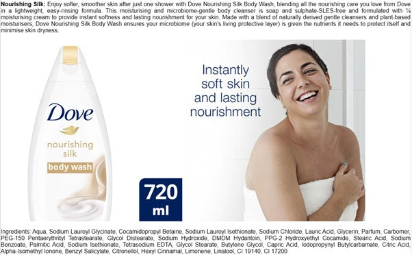 Dove “XL” Nourishing Silk 2x (720ml)