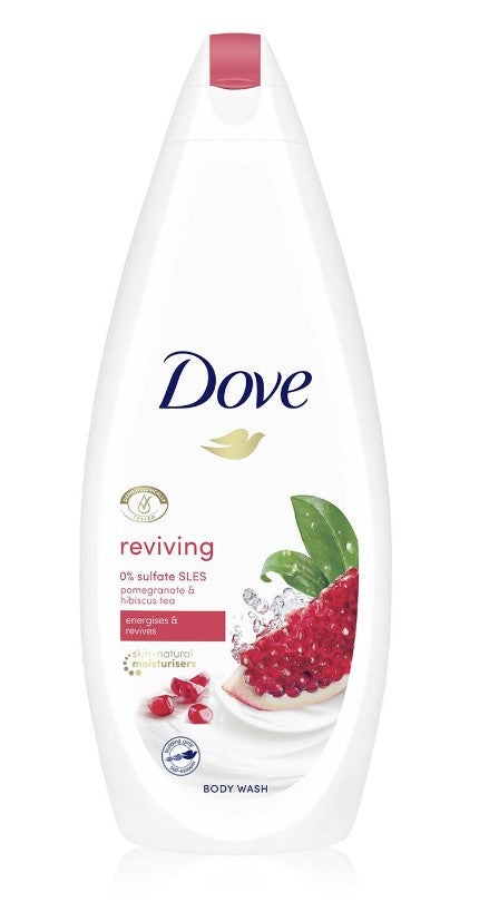 Dove XL Reviving Body Wash Natural Moisturizer Pomegranate & Hibiscus Tea, (2x720ml)