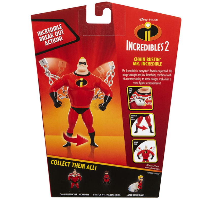 Disney Pixar Incredibles 2 Chain Bustin Mr Incredible Action Toy New