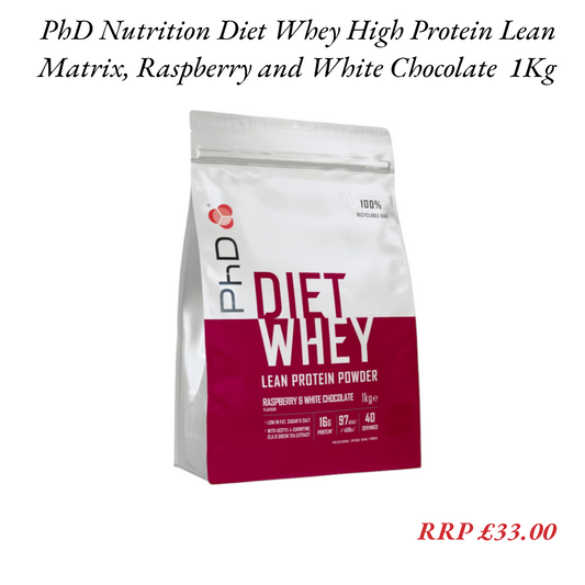 PhD Nutrition, Vegan Protein Powder, Raspberry & White Chocolate, 20g of Plant Protein, 40 Servings Per 1 Kg Bag