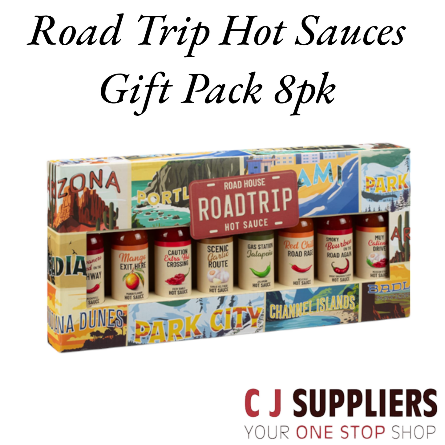 Road Trip Hot Sauces Gift Pack 8pk