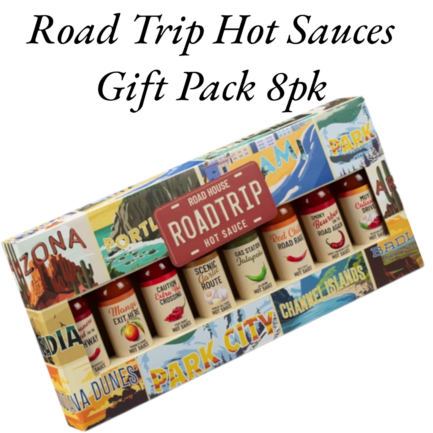 Road Trip Hot Sauces Gift Pack 8pk