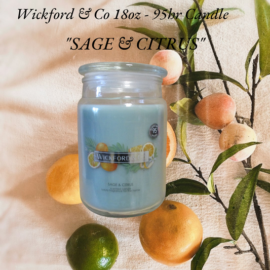 Luxury Scented Candle - (Sage & Citrus) - (By Wickford & Co)