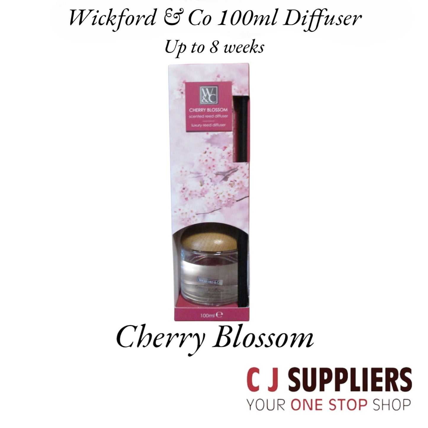 Wickford & Co - "Cherry Blossom" -  Reed Diffuser Luxury Fragrance 100ml