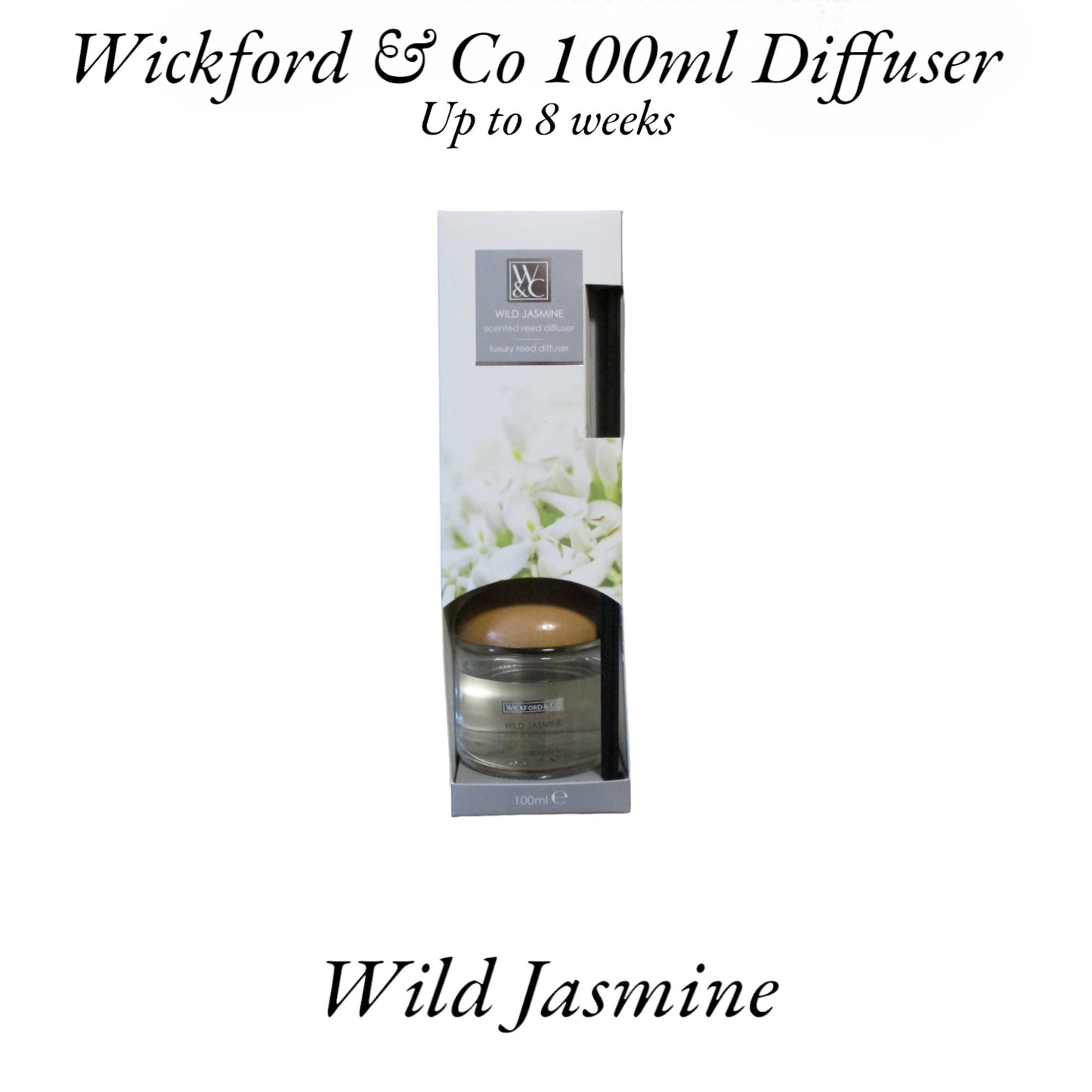 Wickford & Co - "Wild Jasmine" -  Reed Diffuser Luxury Fragrance 100ml