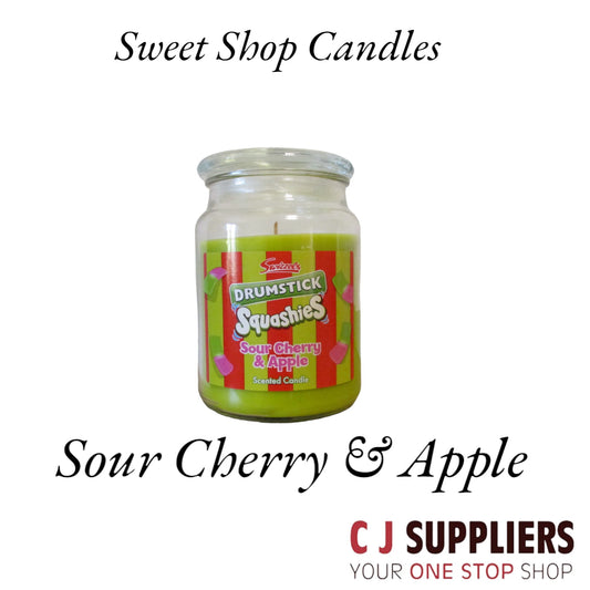 Swizzels (Sweet Shop Favorites) Squashies  Sour Cherry & Apple Candle