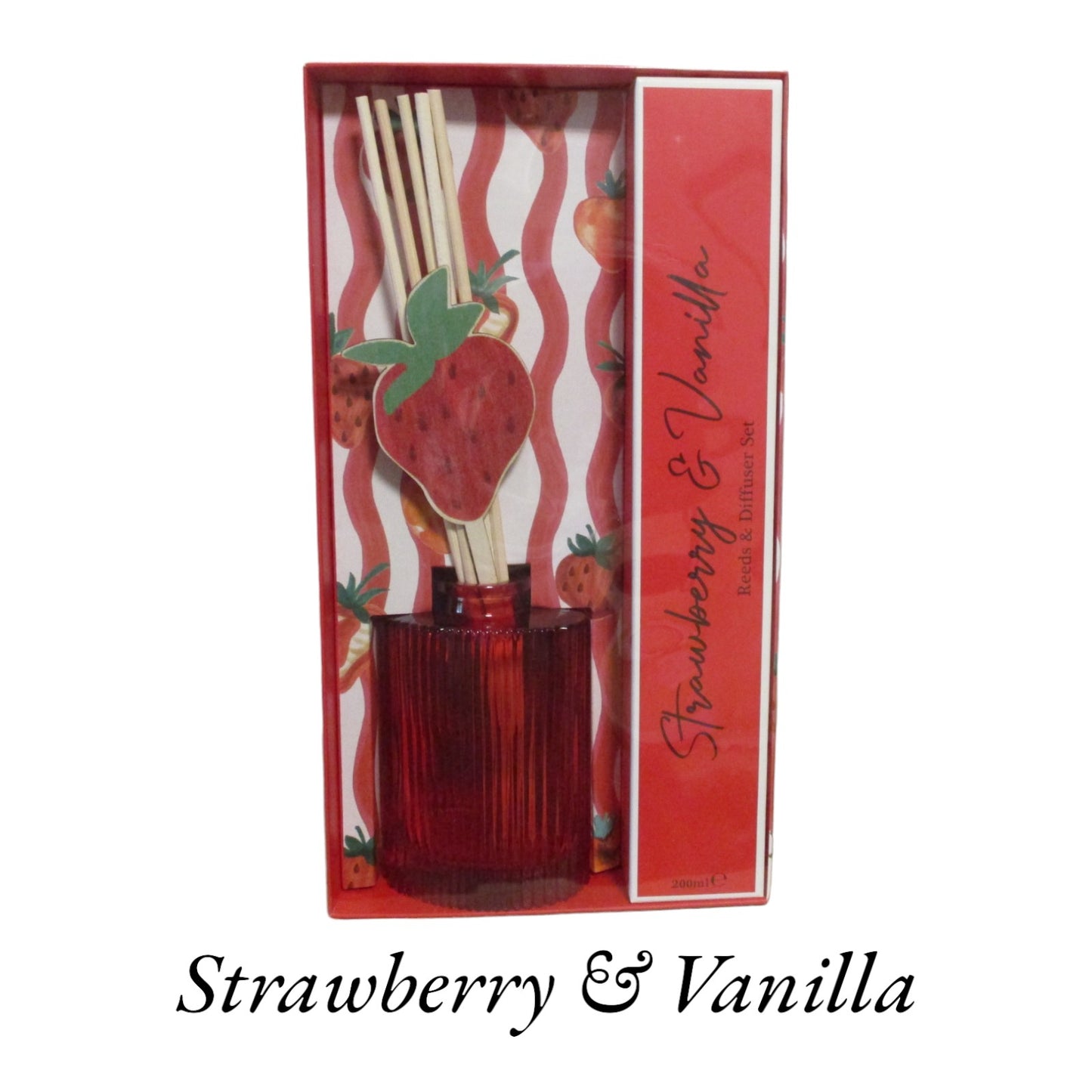 Diffuser XL - 200ml  Strawberry & Vanilla - 16 weeks of fragrance