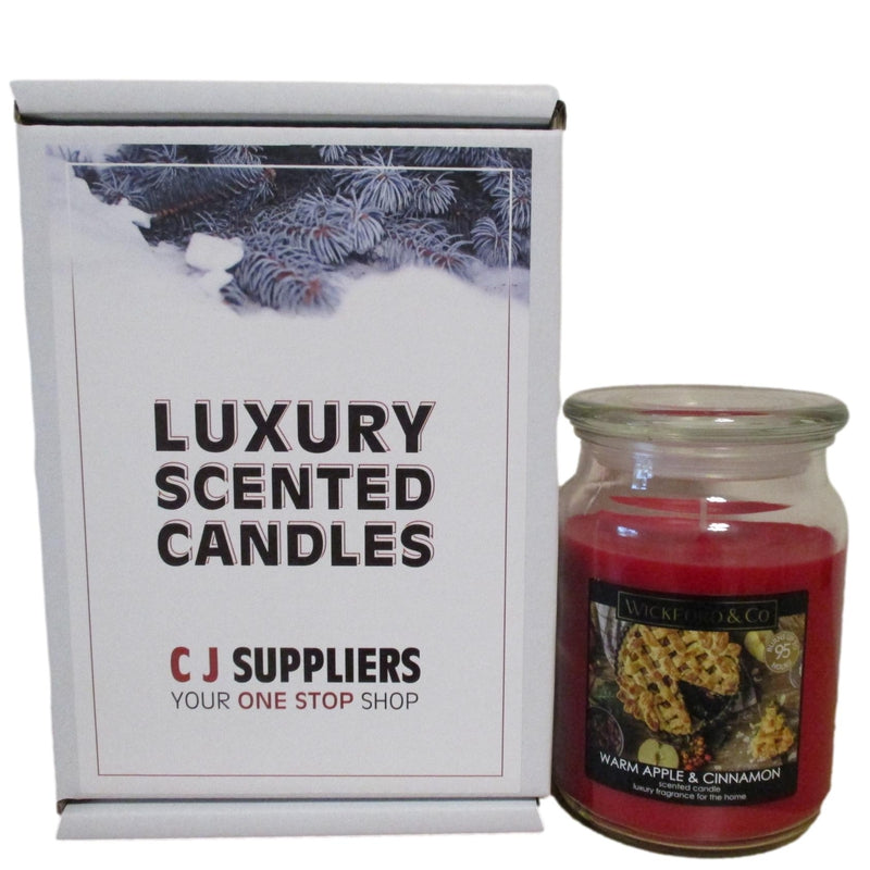 Luxury Scented Candle - (Warm Apple & Cinnamon) - Christmas Gift Boxed