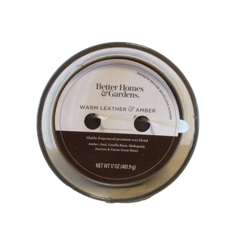 Better Homes & Garden - Warm Leather & Amba - 17oz, 60hrs (Clean Burn) Candle