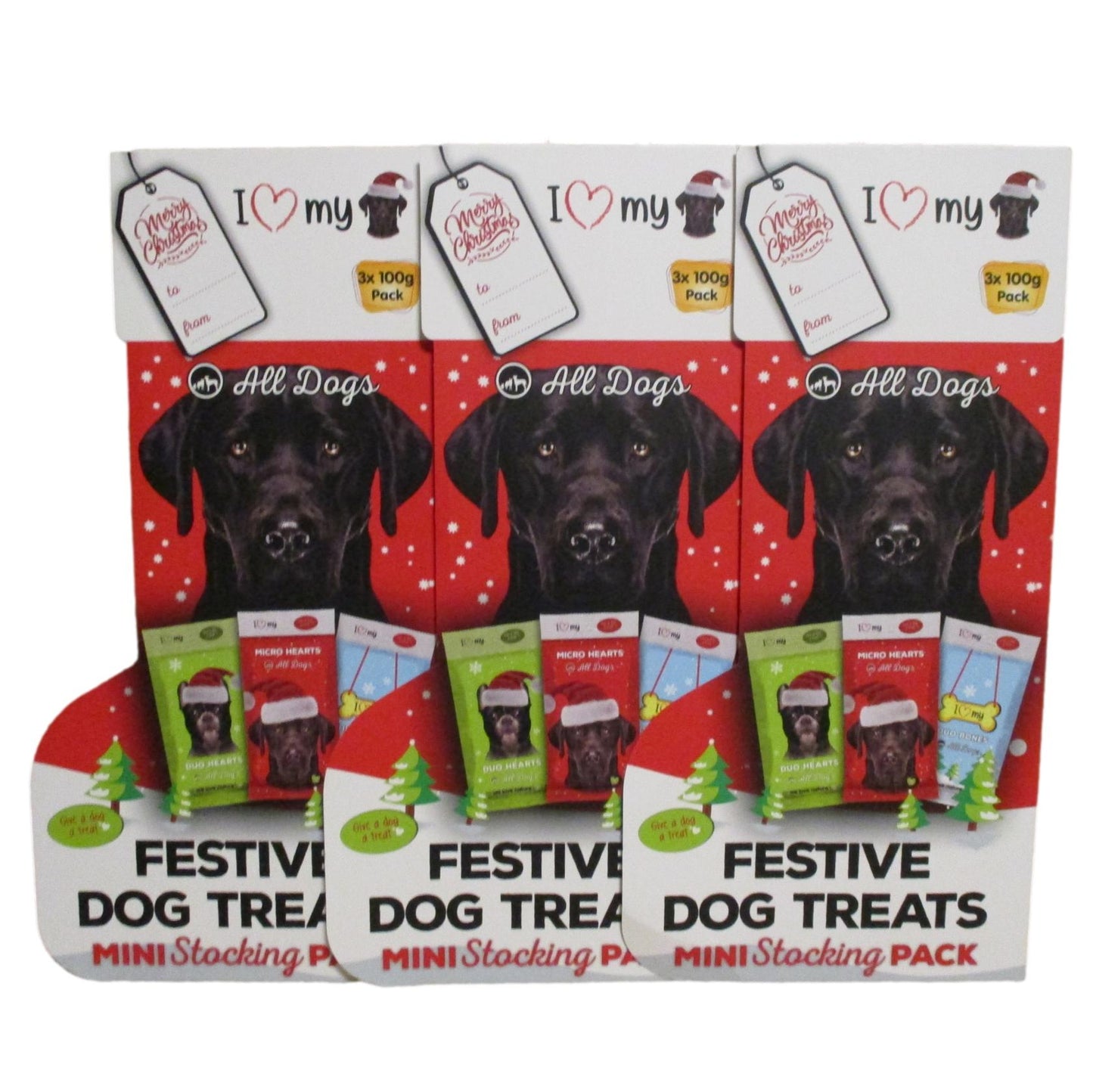 I Love My Dog Festive Dog Treats 3 x 100g