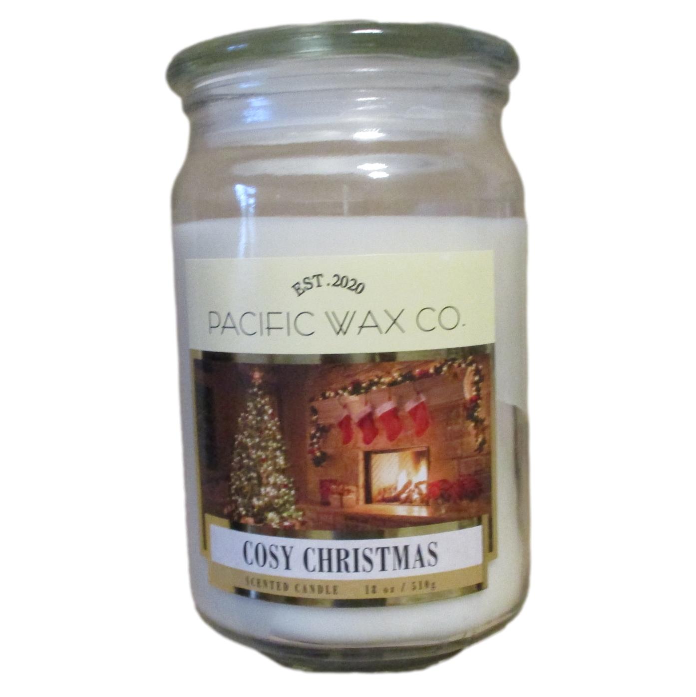 Pacific Wax - Festive Candles - 510g Jar with lid up to 85 Hour Burn Time.