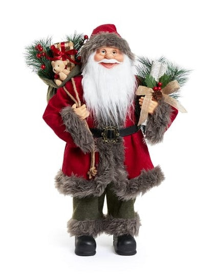 Santa Decoration Soft Plush Standing Figure- Xmas Statue 60cm