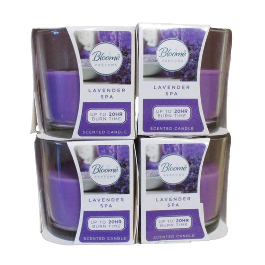 Bloom - Scented Candle in Glass Jar (Lavender Spa) 20hr Burning (per candle)